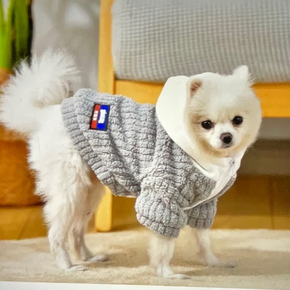 NWT adorable fleece lined dog hoodie, size M - Picture 3 of 9